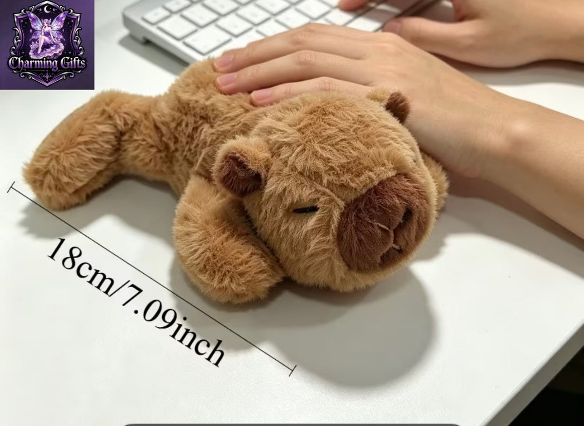 😴 LAY‑DOWN SLEEPY CAPYBARA PLUSH 🦫✨