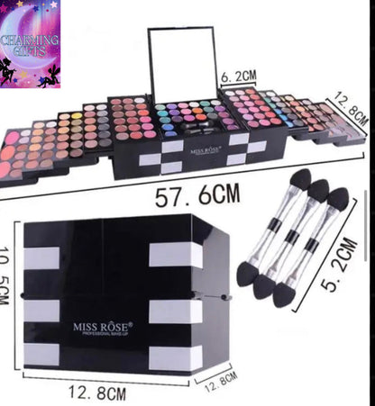 148 Color Long Lasting Waterproof Shimmer Makeup Kit Glitter Matte Eyeshadow Eyebrow Blush Palette Travel Cosmetics Set