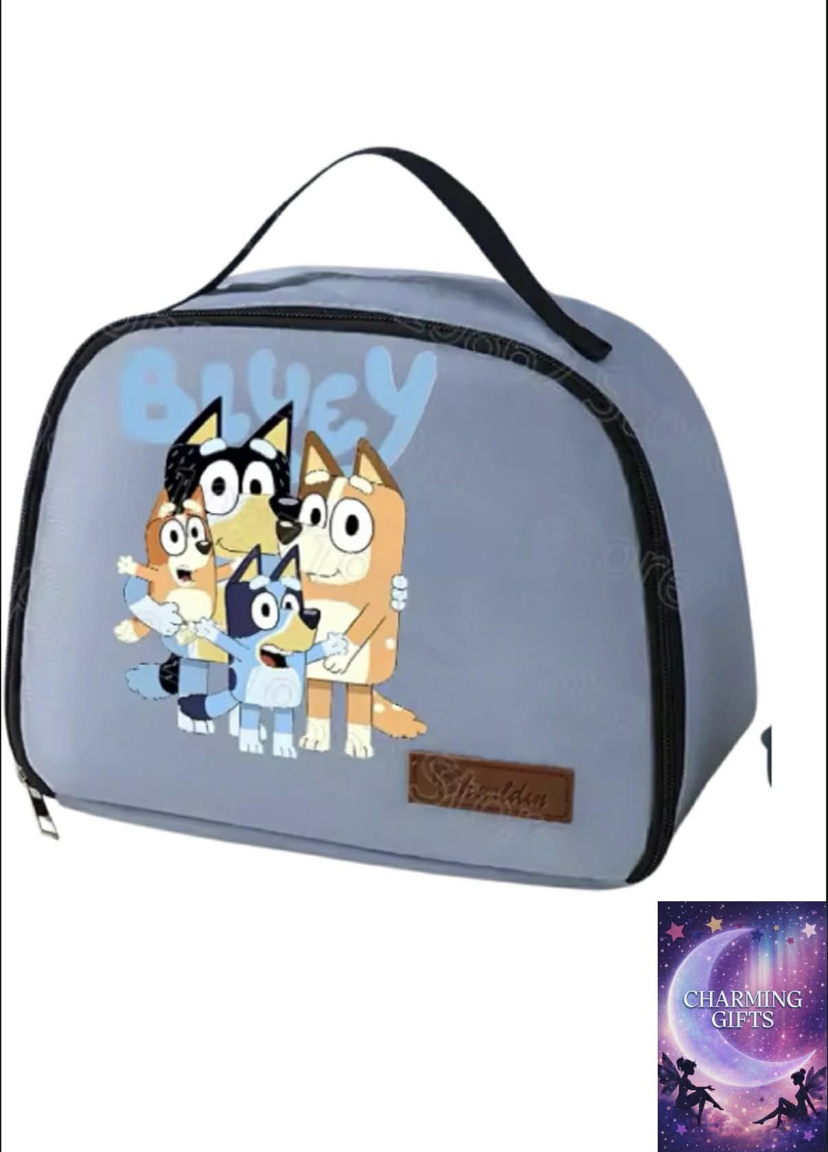 Bluey Bingo Lunch Bag Kid Fresh-keeping Tote Handbag Cartoon Anime Insulated Thick Tin Foil Food Box Women Portable Picnic Pouch