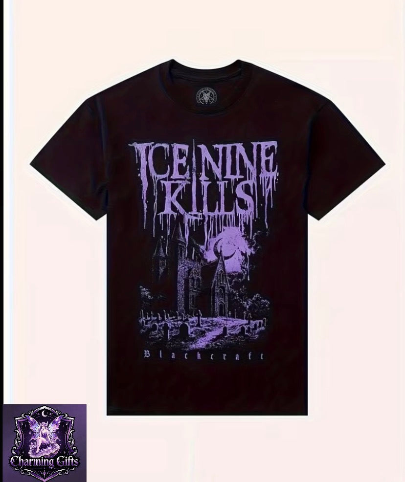 🔥 Ice Nine Kills × BlackCraft • Haunted House Theme Tee