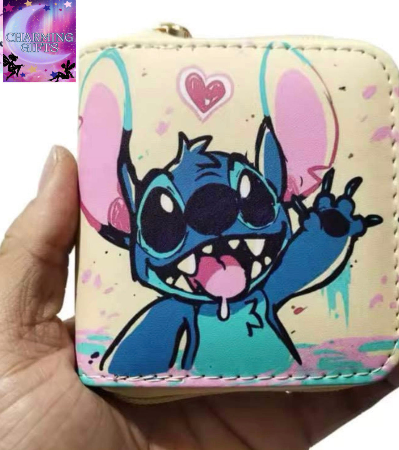 Disney stitch Wallet Cartoon Lilo and Stitch Figure printed Short Coin Purse Luxury Multi-layer Card Holder Wallet