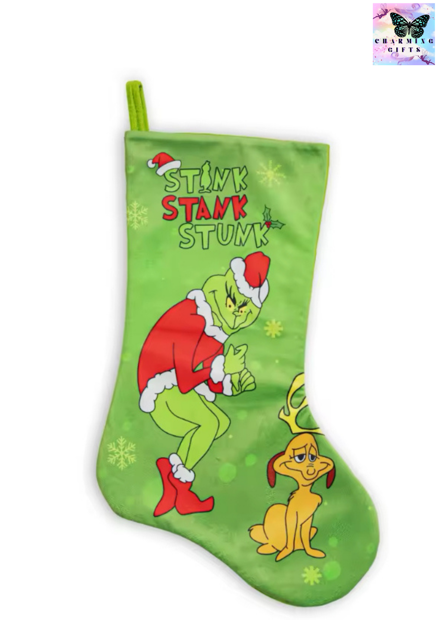 The Grinch Christmas Stocking Large Christmas Stocking Hanging Fireplace Decorations 2024 new