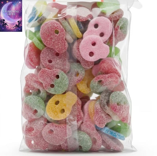 1kg Krazy Kandi Fizzy Skull Bubs Mix Bulk Sharing Bag, Tangy Sour Sugar Coated Fruit Flavour Confectionery, Playful Skull Shapes, Fun Pick and Mix Treats for Parties and Gifting, High Quality Sweetshop Classics, Fizzy Sweets in a Large Resealable Bag