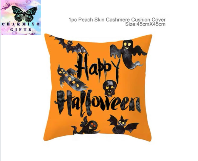 Halloween Decoration For Home Cartoon Pumpkin Bat Ghost Pillowcase Horror Halloween Party Supplies Accessories Haloween Ornament