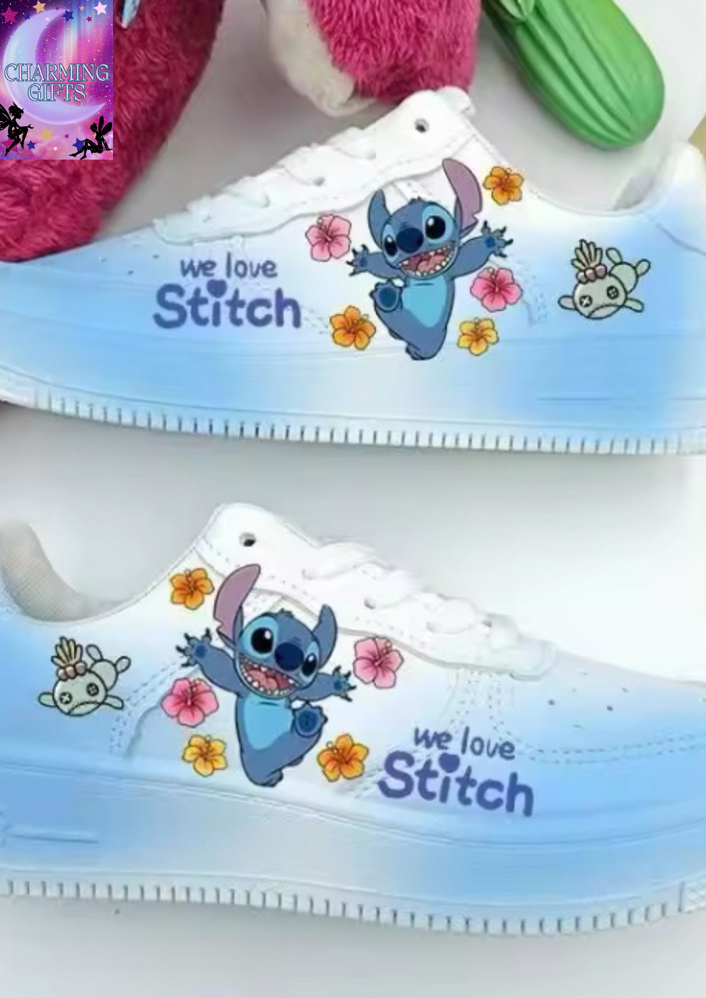 Hot Stitch  Disney Anime Xangel Sneaker Summer Breathable Versatile Couples  Cartoon Board Shoes Cute Student Leisure Shoes Gift