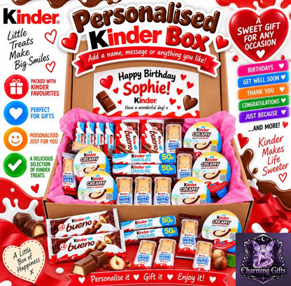 Personalised Kinder Chocolate Gift Box 1KG | Birthday Chocolate Hamper