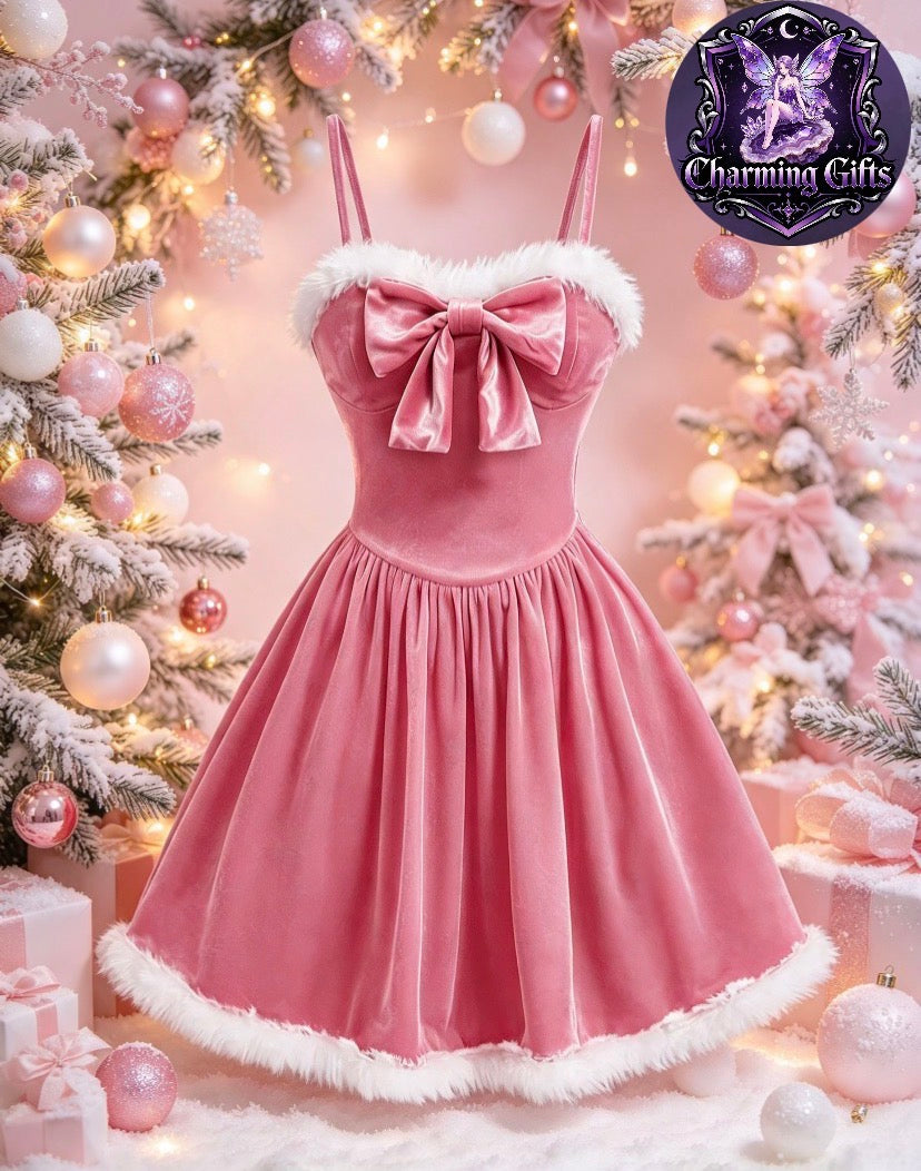 🎄 Enchanted Bow Velvet Christmas Dress 🎀✨
✨ Timeless Elegance, Festive Magic