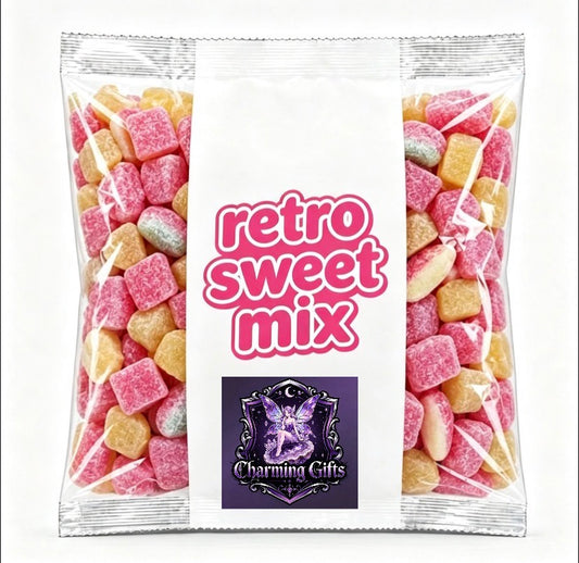 Retro Boiled Sweet Mix 1kg Cola Cubes, Pineapple Cubes, Rosy Apples & Rhubarb & Custard All In One Mix!