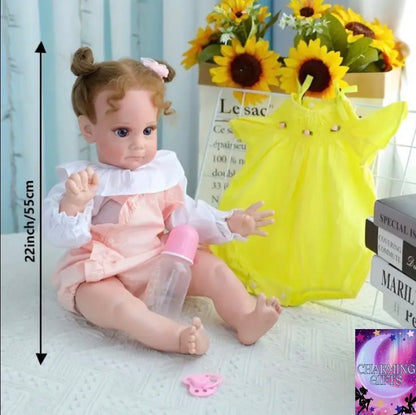 Reborn Baby 55.88 cm Doll Toy, Cute, Clear, And Soft Newborn Reborn Doll, Children'