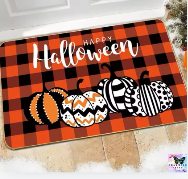 2024 Halloween Pumpkin Carpet Bedroom Bathroom Floor Mats Decorative Halloween Floor Mats