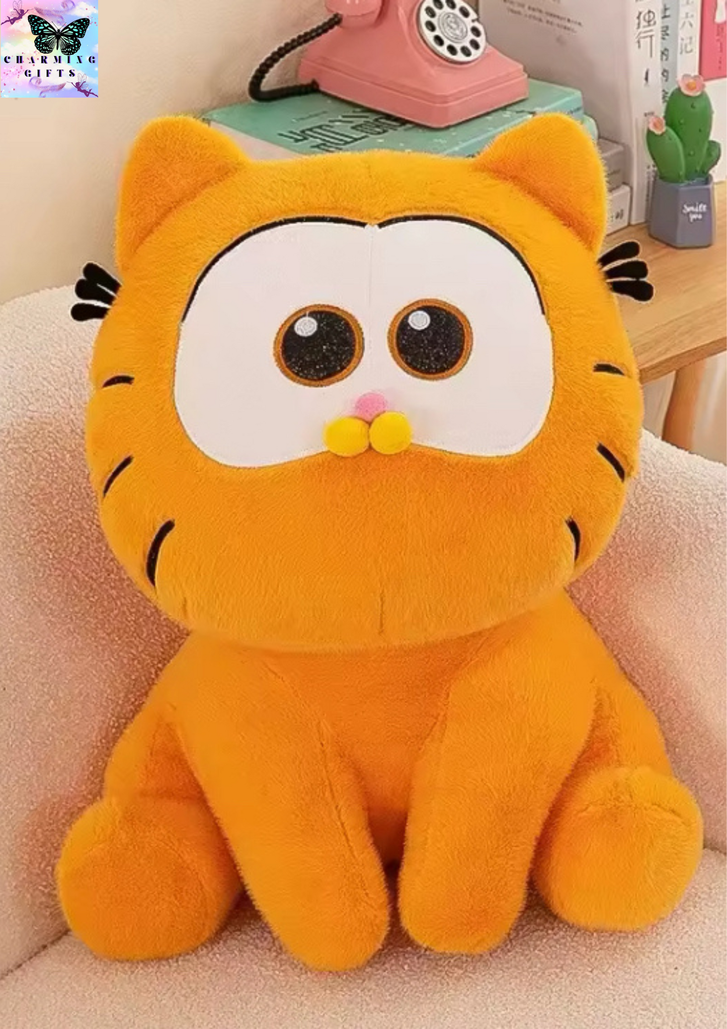 25Cm Cartoon Anime Garfield Plsuh Toy Down Cottn Filling Baby Appease and Accompany Doll Kawaii Room Decoration Children's Gifts