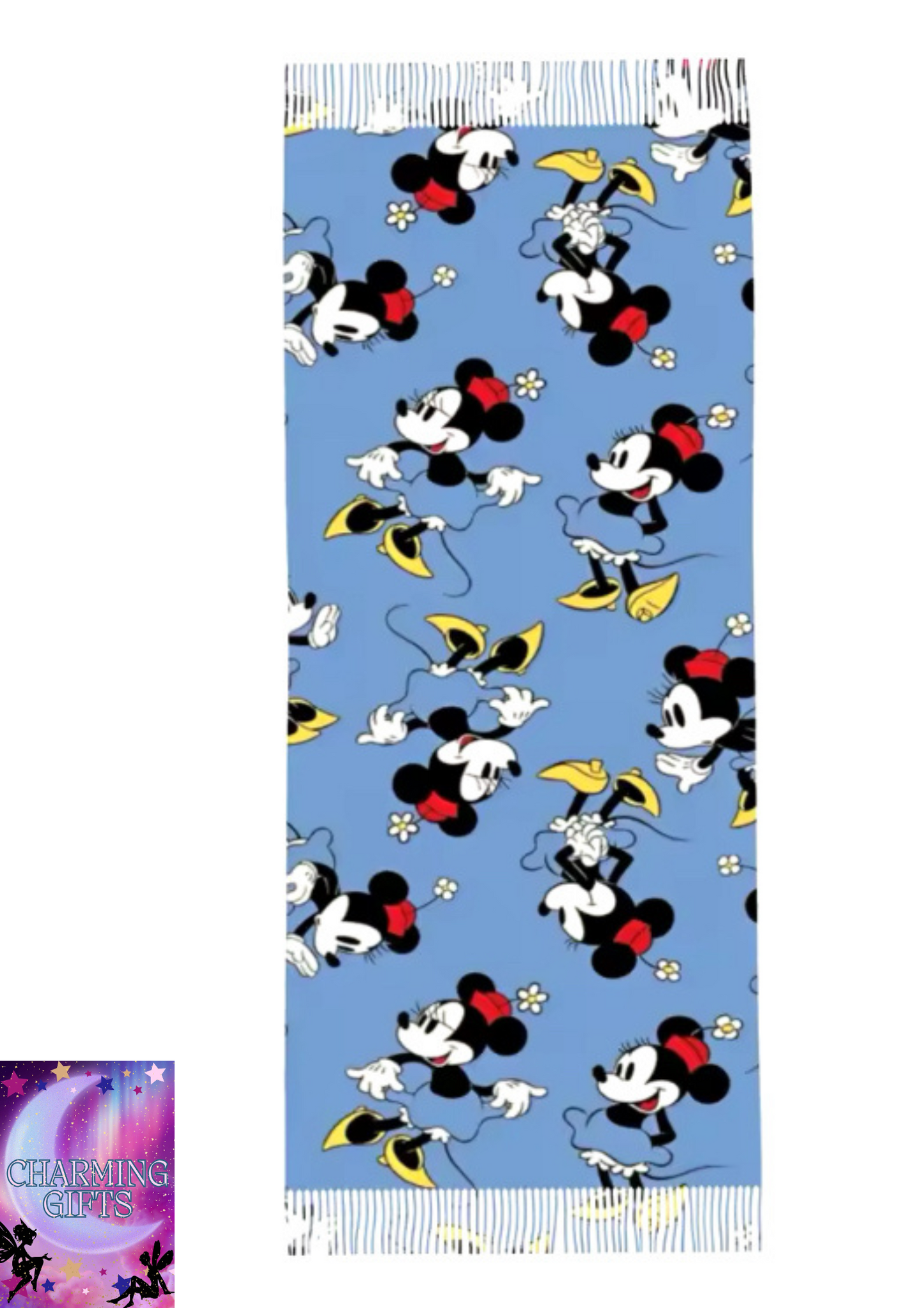 Womens Disney Mickey Mouse Head Cashmere Scarf Large Pashmina Shawls and Wraps Scarves forDaily Wear