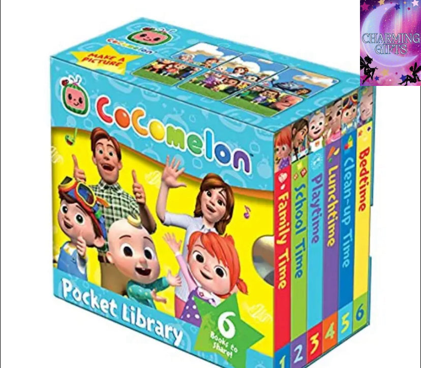 CoComelon Pocket Library: 6 little illustrated board books about JJ, his family and friends - perfect for pre-schoolers!