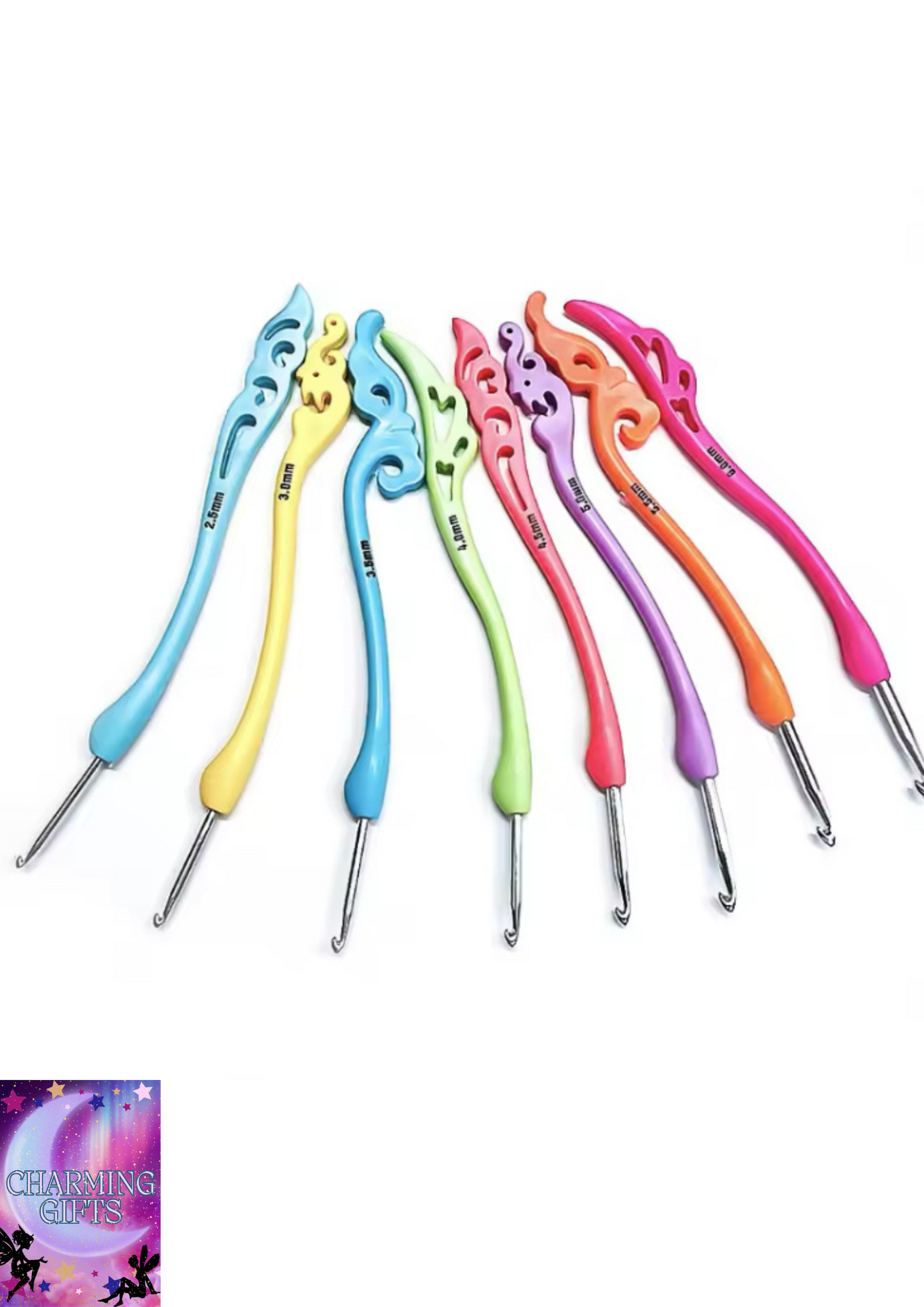 Vintage Soft Handle Aluminum Crochet Hooks Sweater Scarves Knitting Crochet Needles DIY Weaving Knitting Needle Sewing Tool 8Pcs