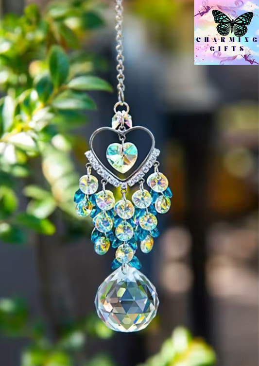 1pc satellite diamond crystal sun catcher prism ball pendant car hanging home decor pendants