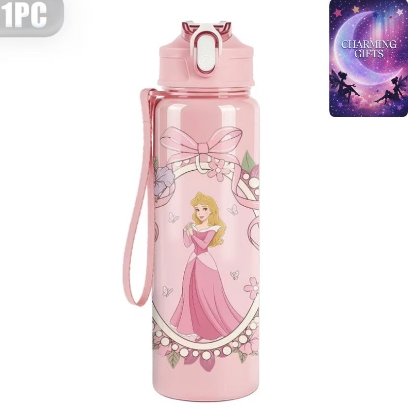 This Adorable And Fashionable Disney Water Bottle Holds 750Ml (25Oz). It Is Made of Lightweight, Durable Plastic And Is Leak-Proof. an Ideal Present for Occasions Like Birthdays, Graduations, Valentine'S Day, And Mother'S Day