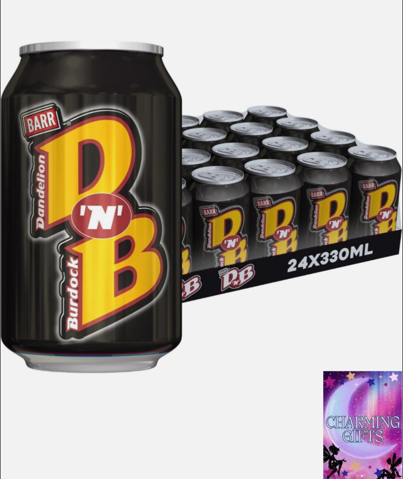 Dandelion & Burdock 24 pack Fizzy Drink Cans, No Sugar, 24 x 330 ML