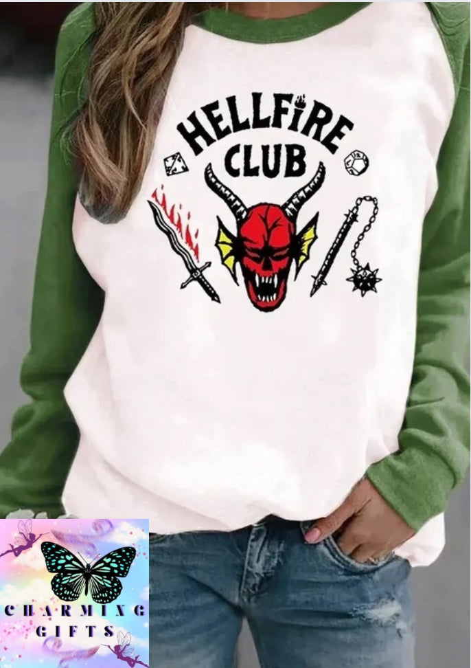 Stranger things Hellfire Club loose fit  Sweatshirt