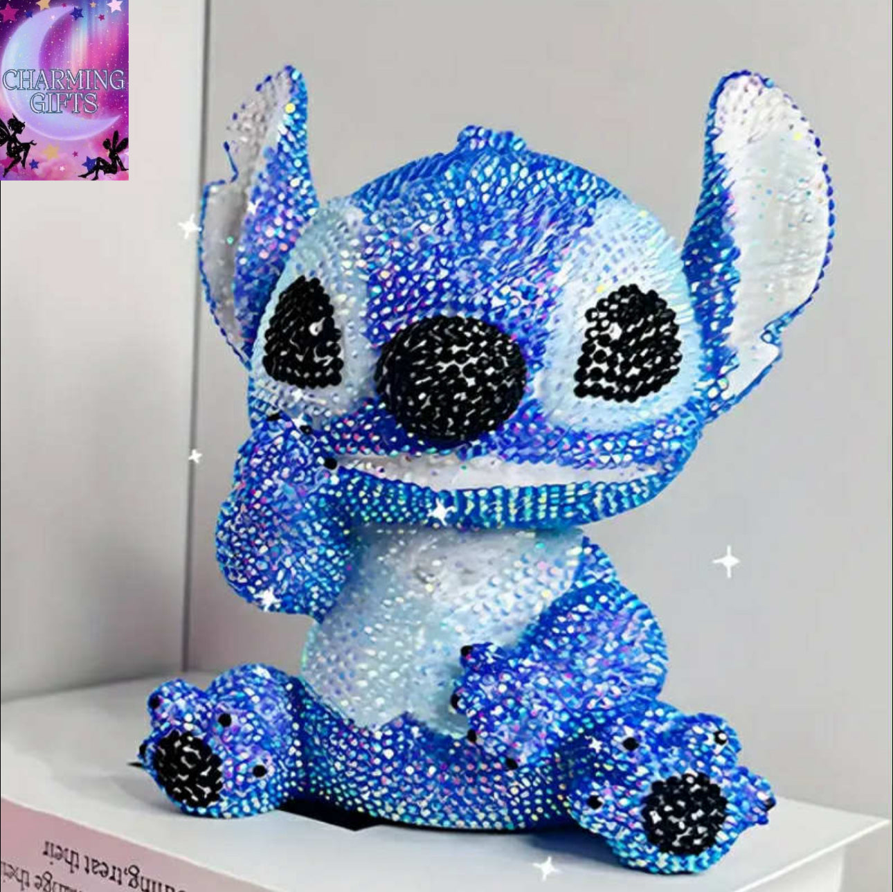 [DIY Stitch Piggy Bank] Disney DIY Colorful Stitch White Piggy Bank | Handmade Creative Diamond 3D Desktop Decoration