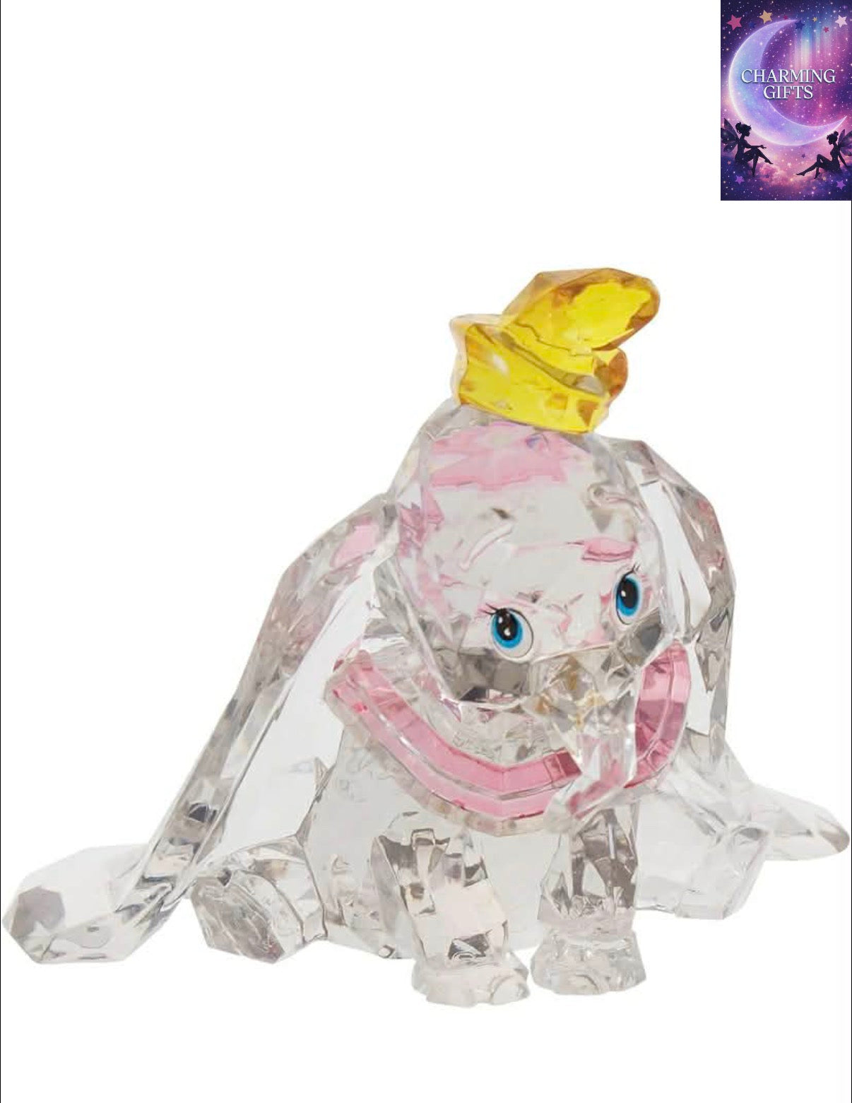 Official  Disney Licensed Dumbo Facet  Crystal Figurine