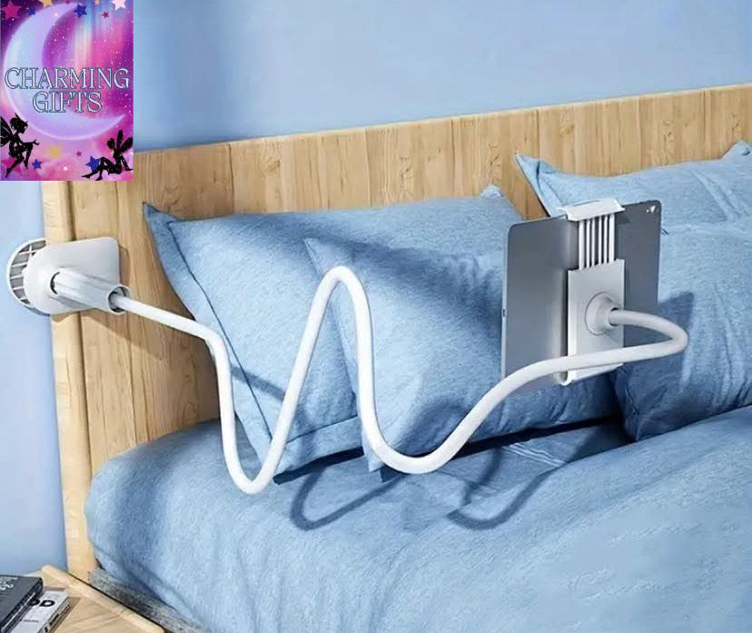 360° Rotating Universal Tablet & Phone Stand - Flexible Spiral Base for Lazy Browsing - for iPad Air Mini, Samsung Galaxy Tabs, iPhone, Switch, 4.0~10.5" Devices for Tablets & Smartphones Perfect Bedside Companion