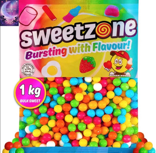 Sweetzone Bubblegum Balls Sweet Bags 1kg
