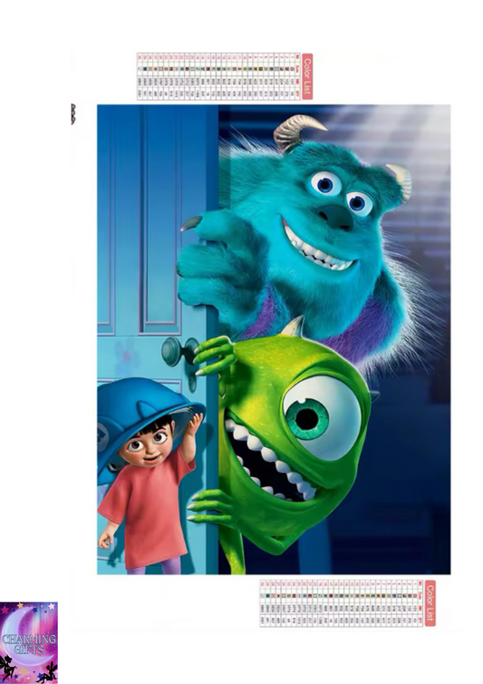 Disney 5D DIY Diamond Painting Monsters Inc DIY Drill Embroidery Cartoon Art Home Decoration Rhinestone Pictures