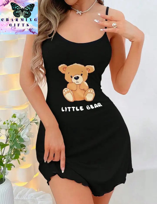 Cute Ladies Cotton Teddy Bear Nighties