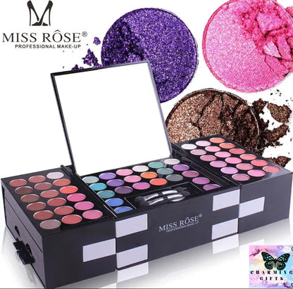 148 Color Long Lasting Waterproof Shimmer Makeup Kit Glitter Matte Eyeshadow Eyebrow Blush Palette Travel Cosmetics Set