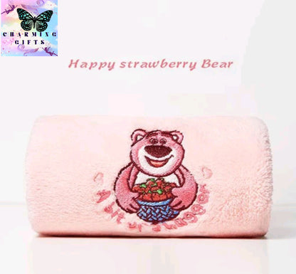 MINISO Disney Mickey Mouse Cartoon Cotton Bath Towels Lotso Kawaiil Children's Microfiber Bath Towel Donald Duck Face Towel