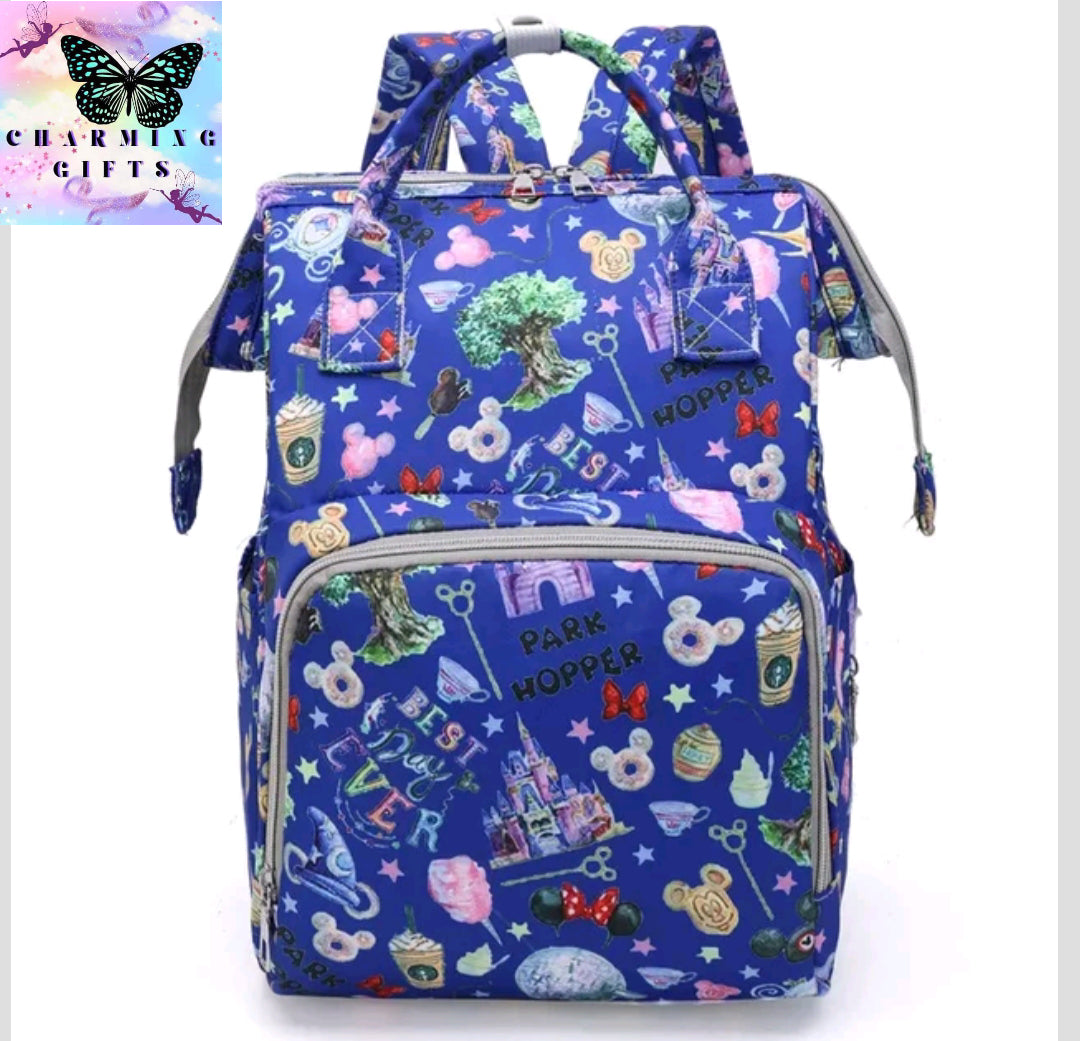 Disney Mummy Bag Large Capacity Maternity Backpack Fashion Stroller Bag Mummy Backpack Multifunctional Baby Diaper Bag