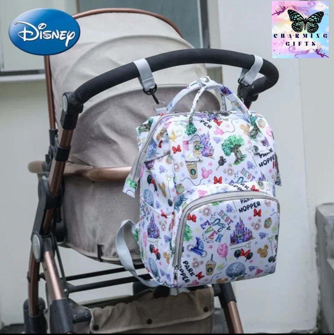 Disney Mummy Bag Large Capacity Maternity Backpack Fashion Stroller Bag Mummy Backpack Multifunctional Baby Diaper Bag