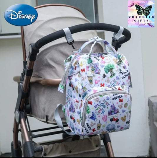 Disney Mummy Bag Large Capacity Maternity Backpack Fashion Stroller Bag Mummy Backpack Multifunctional Baby Diaper Bag