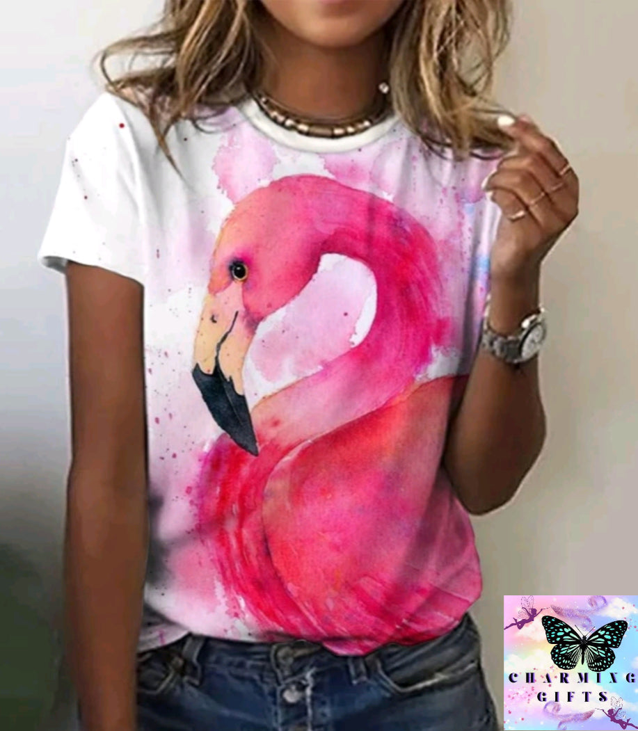 Summer New Women's T-shirts Funny Animal Print Short Sleeves Tees Fashion Street T shirt Daily Casual Female Clothing Tops