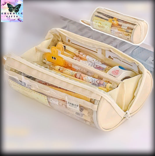 Transparent Pencil Case Creative Simple and Multifunctional Primary and Secondary School Student Stationery Pencil Case