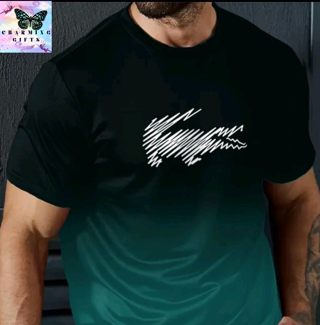 Casual Men's T-Shirt Crocodile Pattern Tee Shirt Male Looes Short Sleeved Tshirt 3d Printing Tees Outdoor Oversized Men Clothing