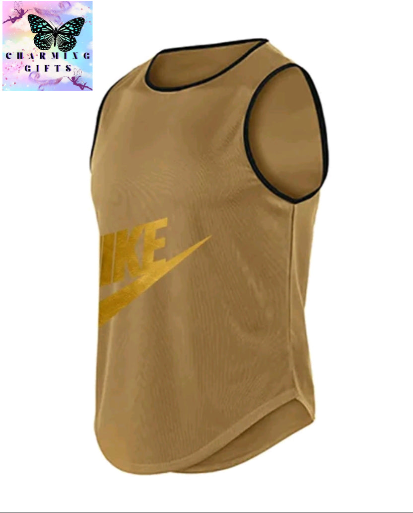 Summer Fashion Gym Vest For Men Sports Fitness Bodybuilding Sleeveless Tank Top Quick-drying Mesh Running Tank Top Men Clothing