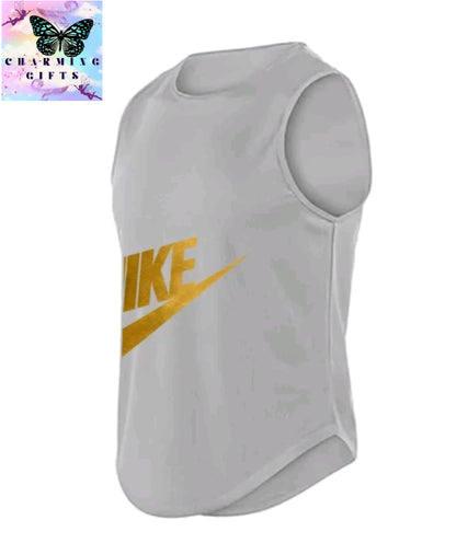 Summer Fashion Gym Vest For Men Sports Fitness Bodybuilding Sleeveless Tank Top Quick-drying Mesh Running Tank Top Men Clothing