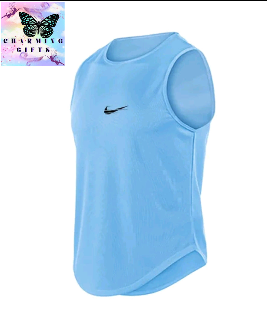 Summer Fashion Gym Vest For Men Sports Fitness Bodybuilding Sleeveless Tank Top Quick-drying Mesh Running Tank Top Men Clothing