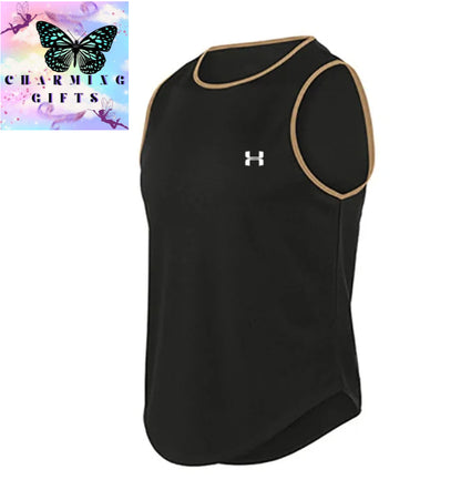 Summer Men's Mesh Bodybuilding Tank Tops Quick Dry Fitness Sports Vest Basketball Sleeveless Shirt Fitness Brand Printed Vest