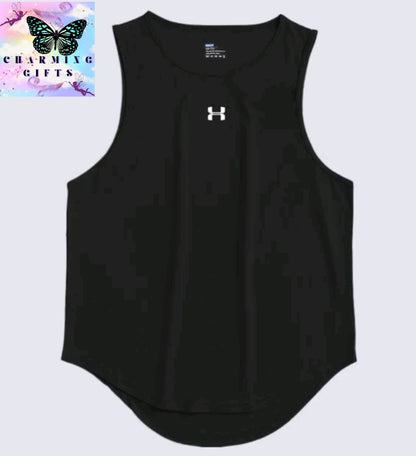 Summer Men's Mesh Bodybuilding Tank Tops Quick Dry Fitness Sports Vest Basketball Sleeveless Shirt Fitness Brand Printed Vest