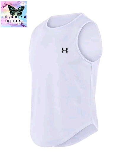 Summer Men's Mesh Bodybuilding Tank Tops Quick Dry Fitness Sports Vest Basketball Sleeveless Shirt Fitness Brand Printed Vest