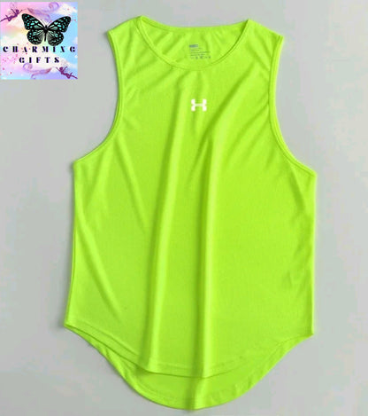 Summer Men's Mesh Bodybuilding Tank Tops Quick Dry Fitness Sports Vest Basketball Sleeveless Shirt Fitness Brand Printed Vest