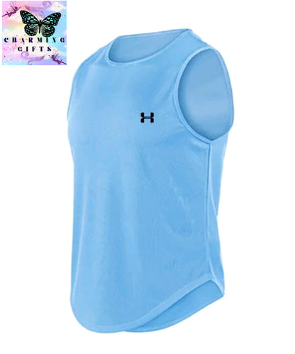 Summer Men's Mesh Bodybuilding Tank Tops Quick Dry Fitness Sports Vest Basketball Sleeveless Shirt Fitness Brand Printed Vest