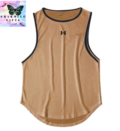 Summer Men's Mesh Bodybuilding Tank Tops Quick Dry Fitness Sports Vest Basketball Sleeveless Shirt Fitness Brand Printed Vest