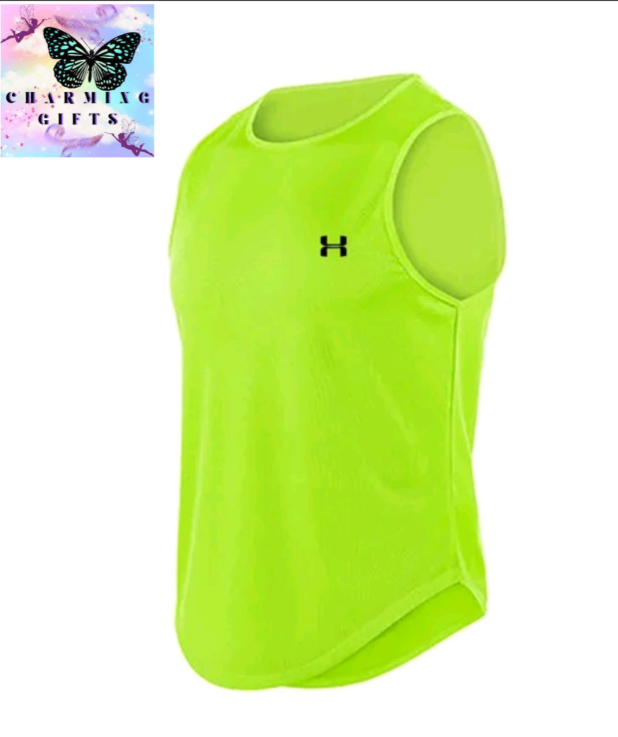 Summer Men's Mesh Bodybuilding Tank Tops Quick Dry Fitness Sports Vest Basketball Sleeveless Shirt Fitness Brand Printed Vest