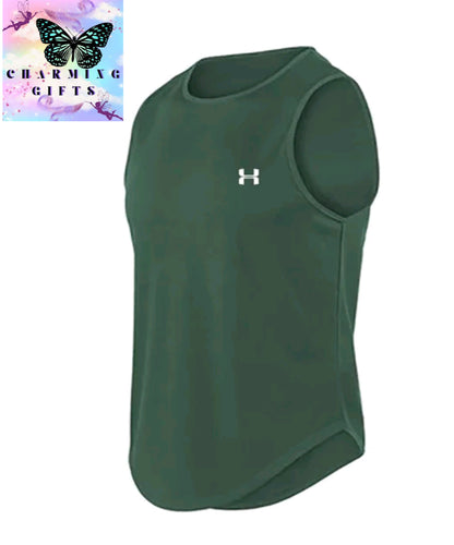 Summer Men's Mesh Bodybuilding Tank Tops Quick Dry Fitness Sports Vest Basketball Sleeveless Shirt Fitness Brand Printed Vest