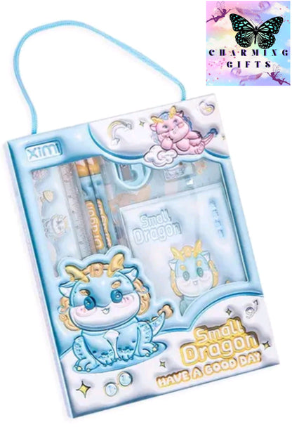 Premium 6-in-1 Kindergarten Birthday Gift Set Cute High-Quality Study Stationery Kit with Pencils Erasers Rulers More