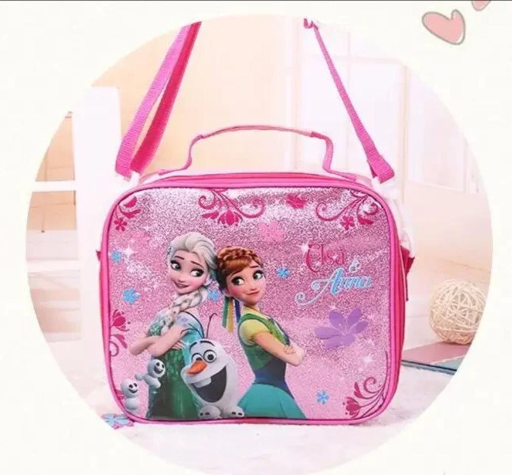 3pcs princess Disney children backpack lunch Elsa bag pencil cartoon case Frozen handbag girl boy gift bag for school student