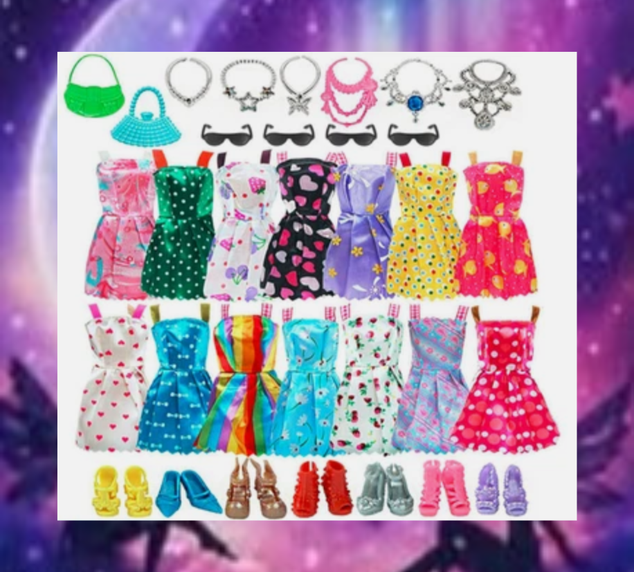 32Pcs Barbie Doll Clothes Bundle